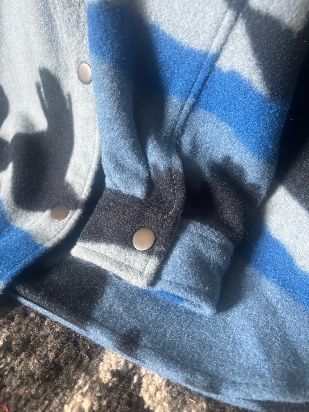 wild fable Light Gray Wool Blend Shacket with Blue Accent - Picture 2 of 3